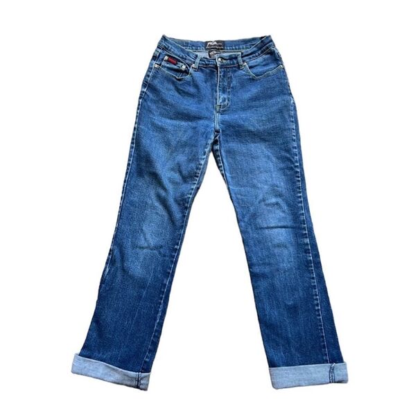 FUBU Denim - FUBU The Collection Jeans High Waist 90's Retro Straight Leg Jeans Size 7/8